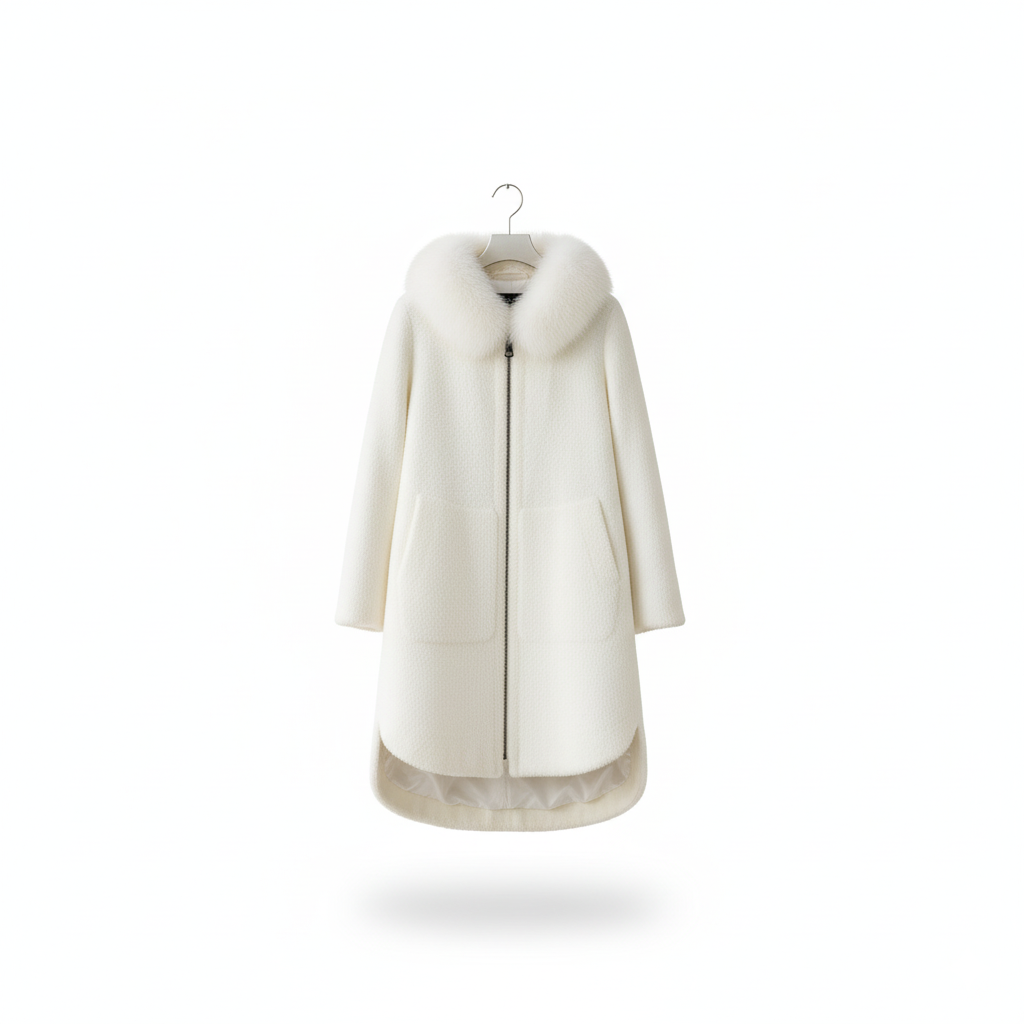 Marcella Acosta 3/4 Alcantara and Fox Jacket