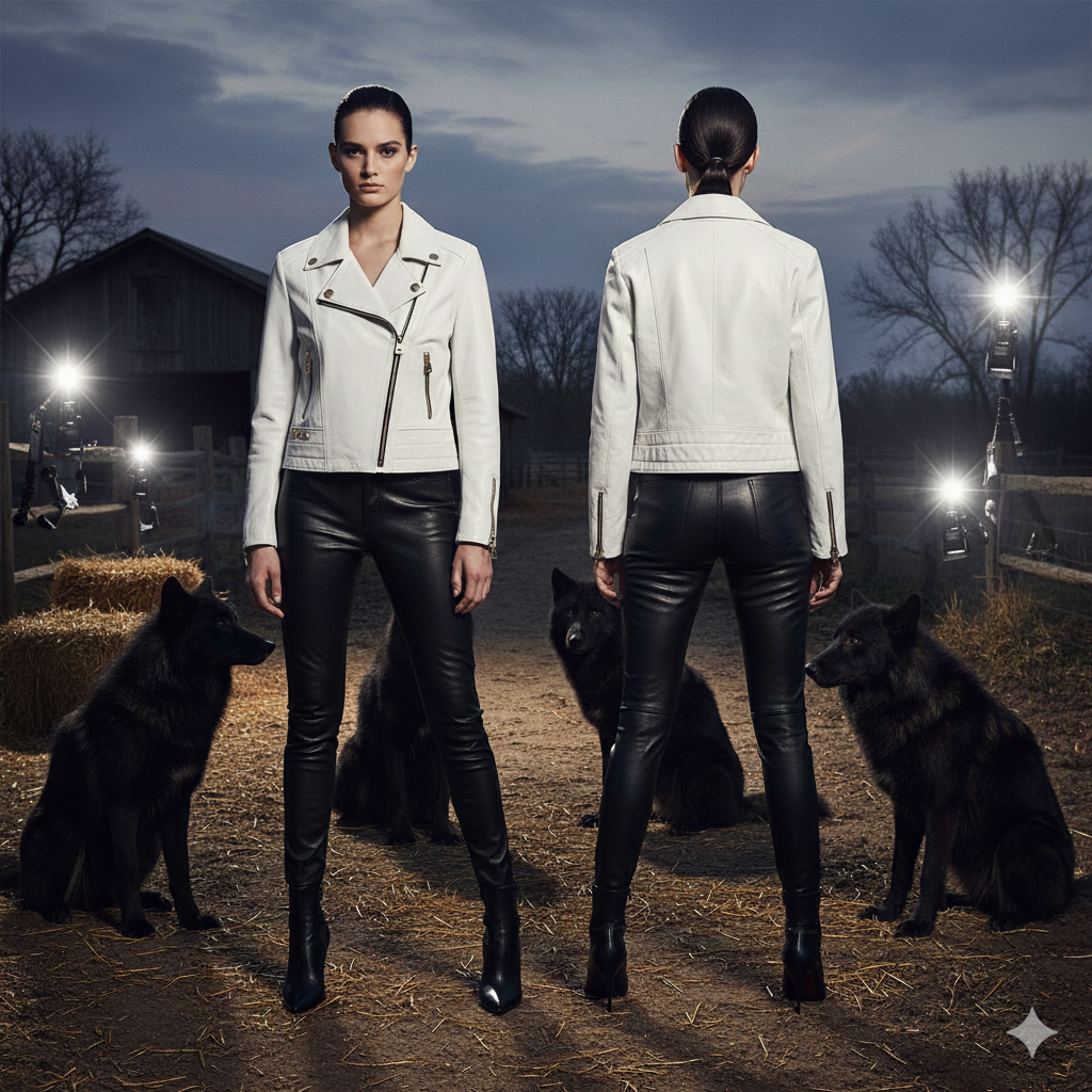 Chanel White Leather Sample Jacket