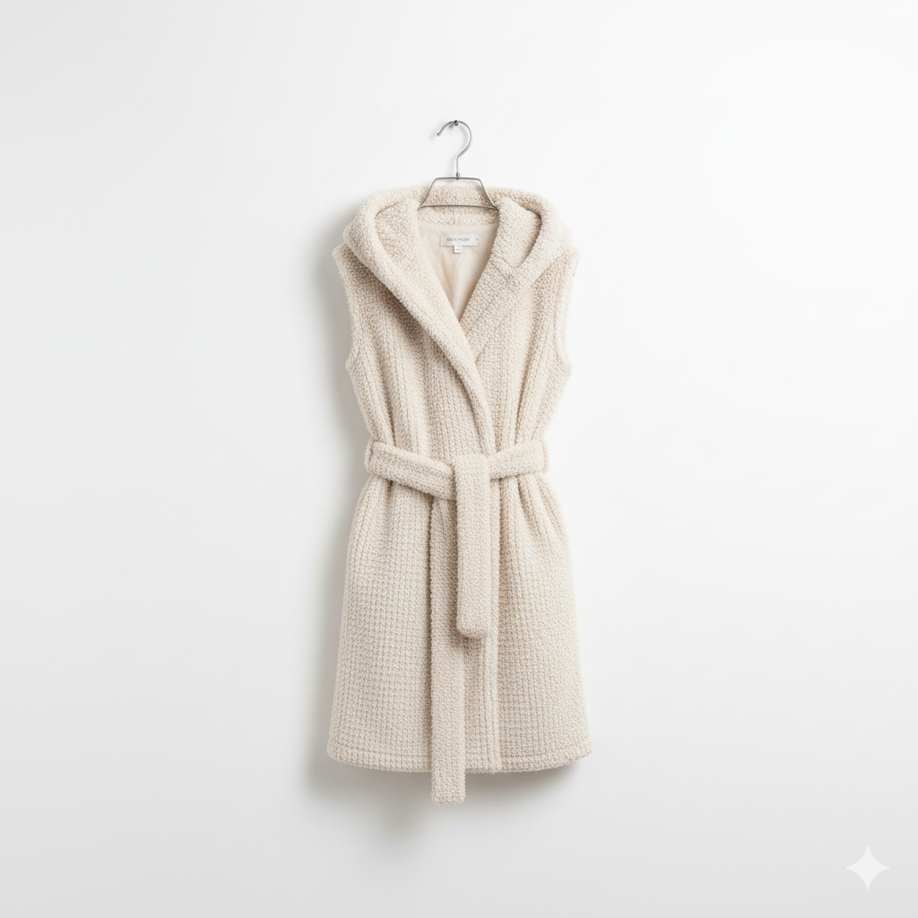 MIRONCE 3/4 Long Beige Vest (Gilleto)