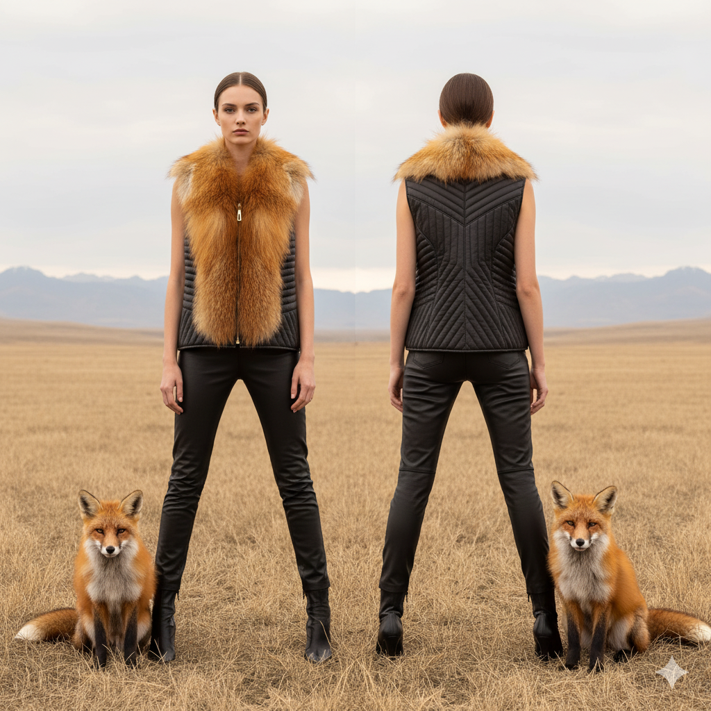 Fox and Leather Vest Gumuz Tilki