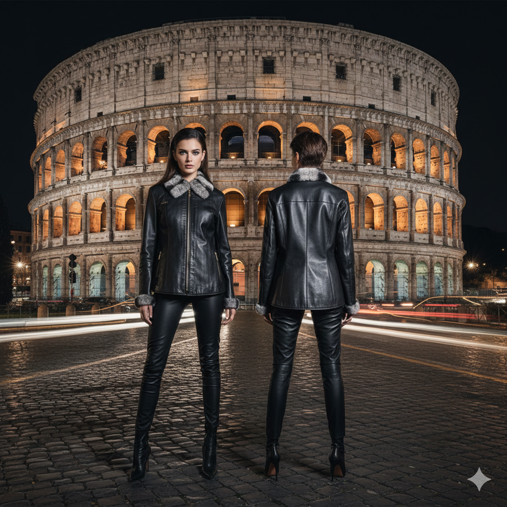 Zilli Chinchilla and Leather Reversible Jacket