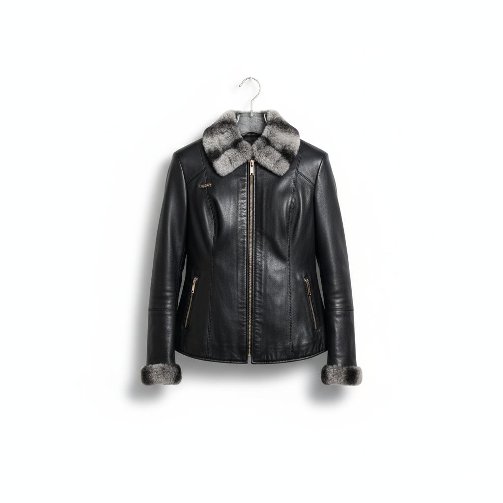 Zilli Chinchilla and Leather Reversible Jacket
