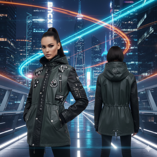 Philip Plein Leather Jacket