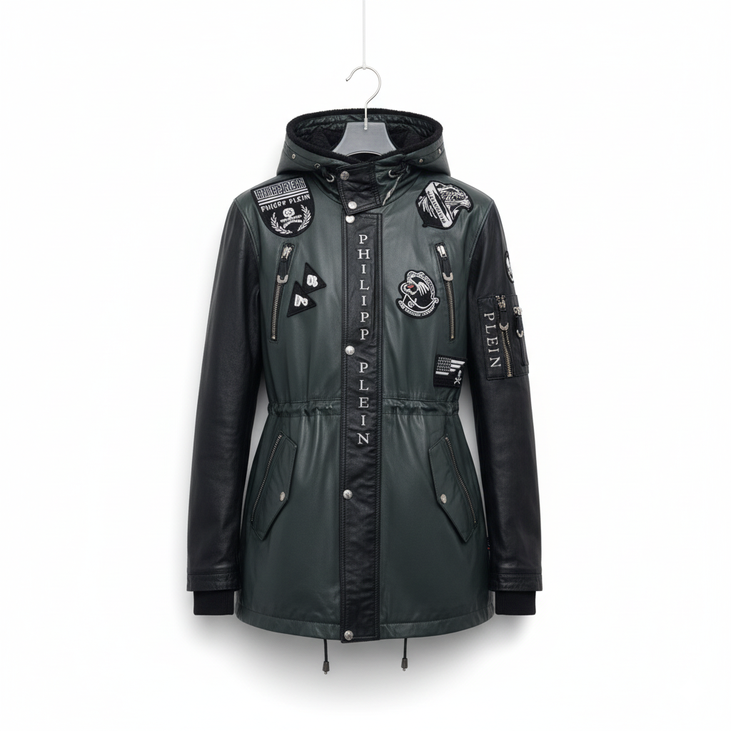 Philip Plein Leather Jacket