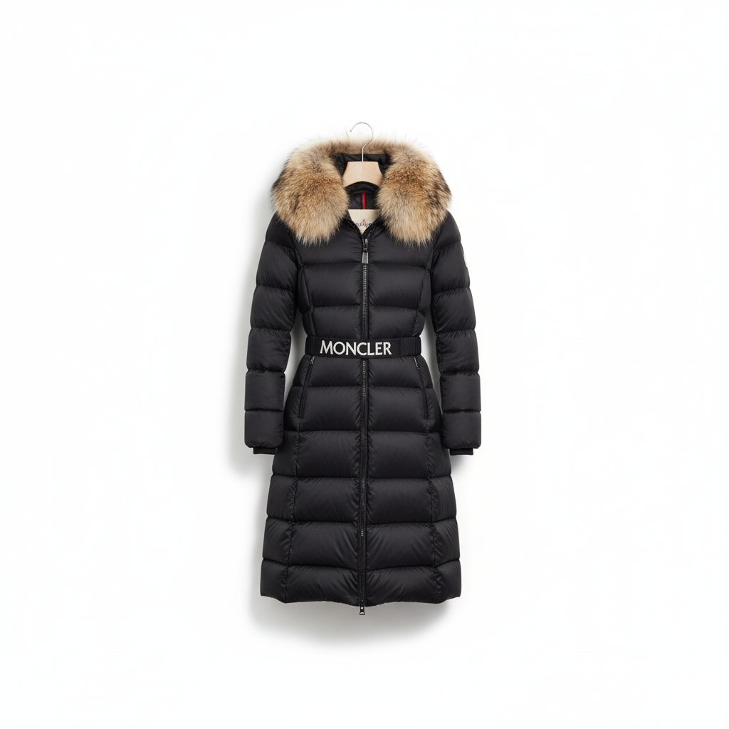 Moncler 3/4 Long Black Jacket