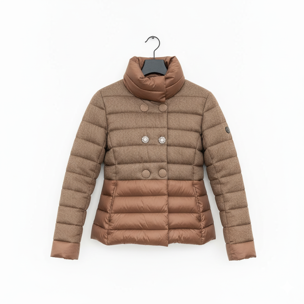 SNOWSECRET Beige and Light Brown Jacket