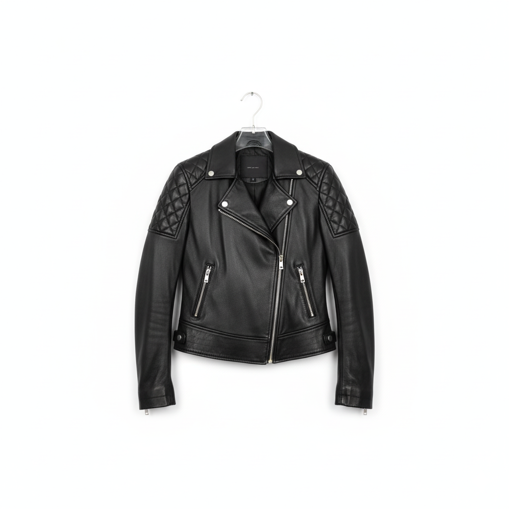 Marcella Acosta Faux Leather Zipper Jacket