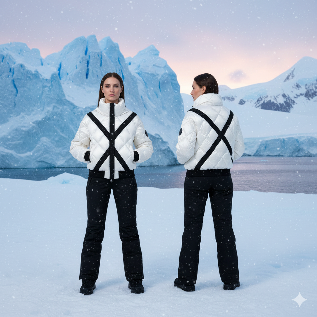 Snow Secret Piumone White and Black Jacket