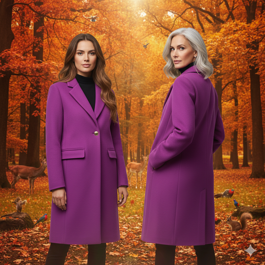 Mironce Purple 3/4 Long Jacket