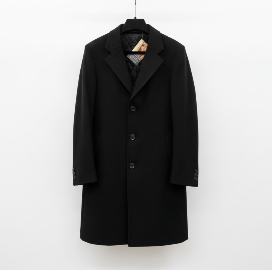 Marcela Acosta Italian Hand-Made Cashmere Black Coat