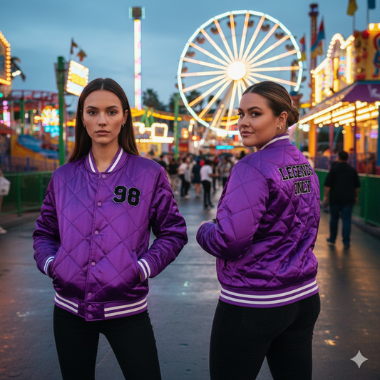 Marcella Acosta Purple Sport Silk Jacket