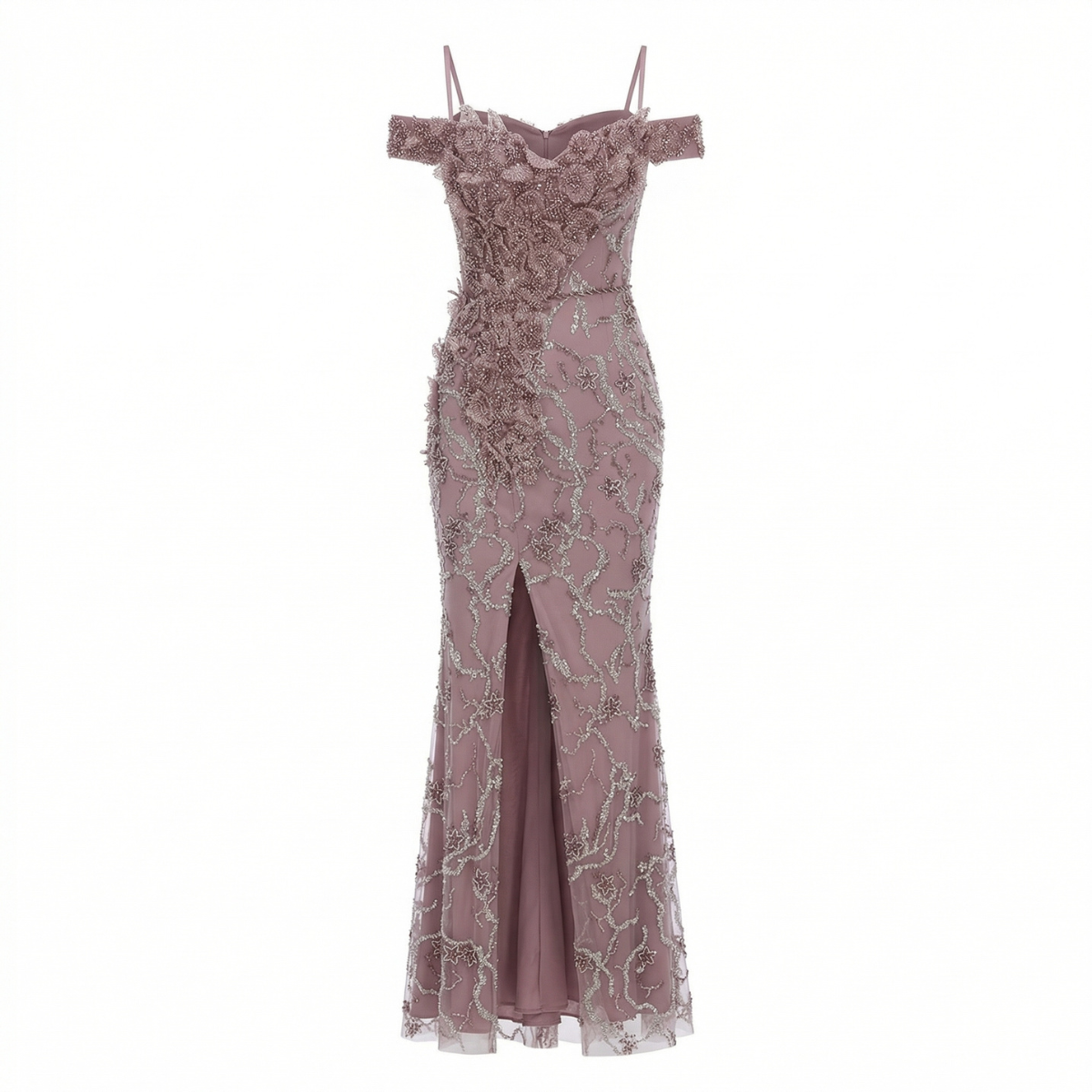 Outfit with Embroidered Crystals and Pearls