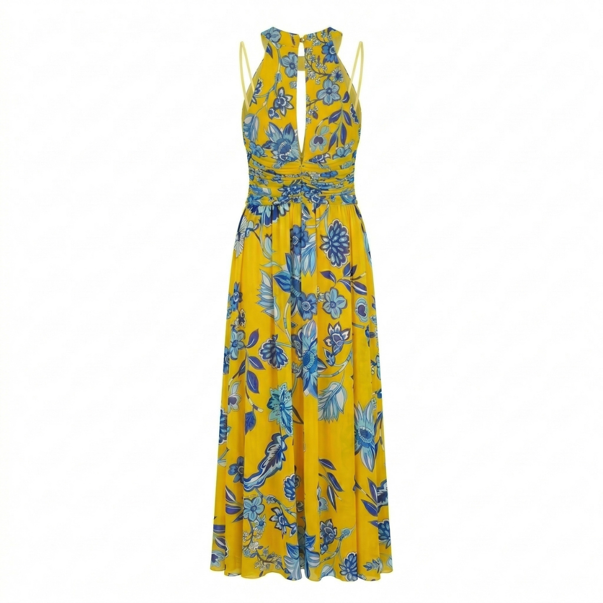 Yellow and Blue Long Dress
