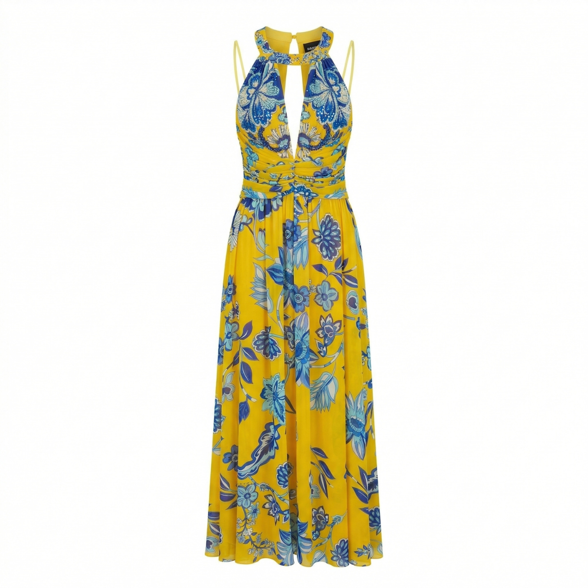 Yellow and Blue Long Dress