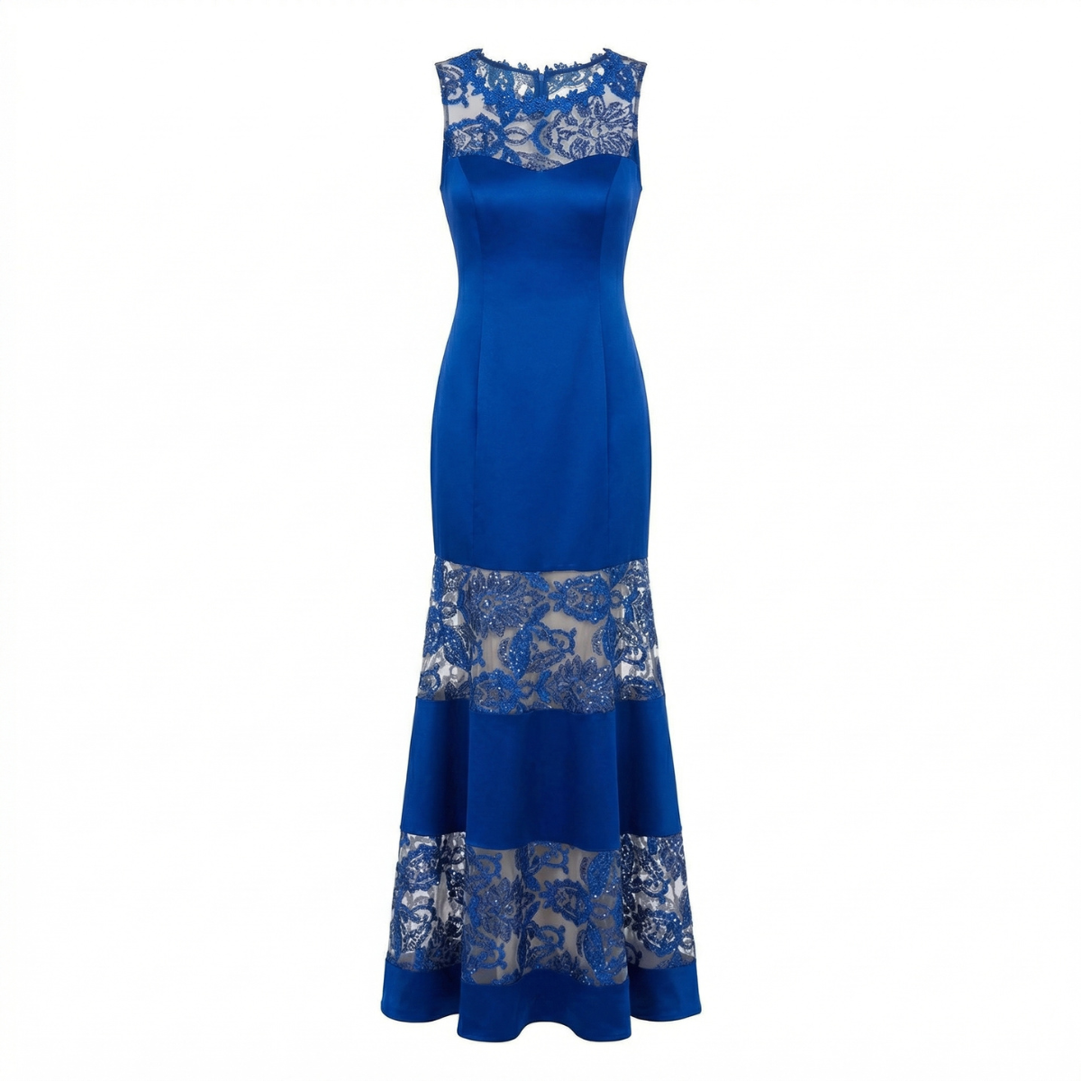 Royal Blue Haute Couture Gown Dress