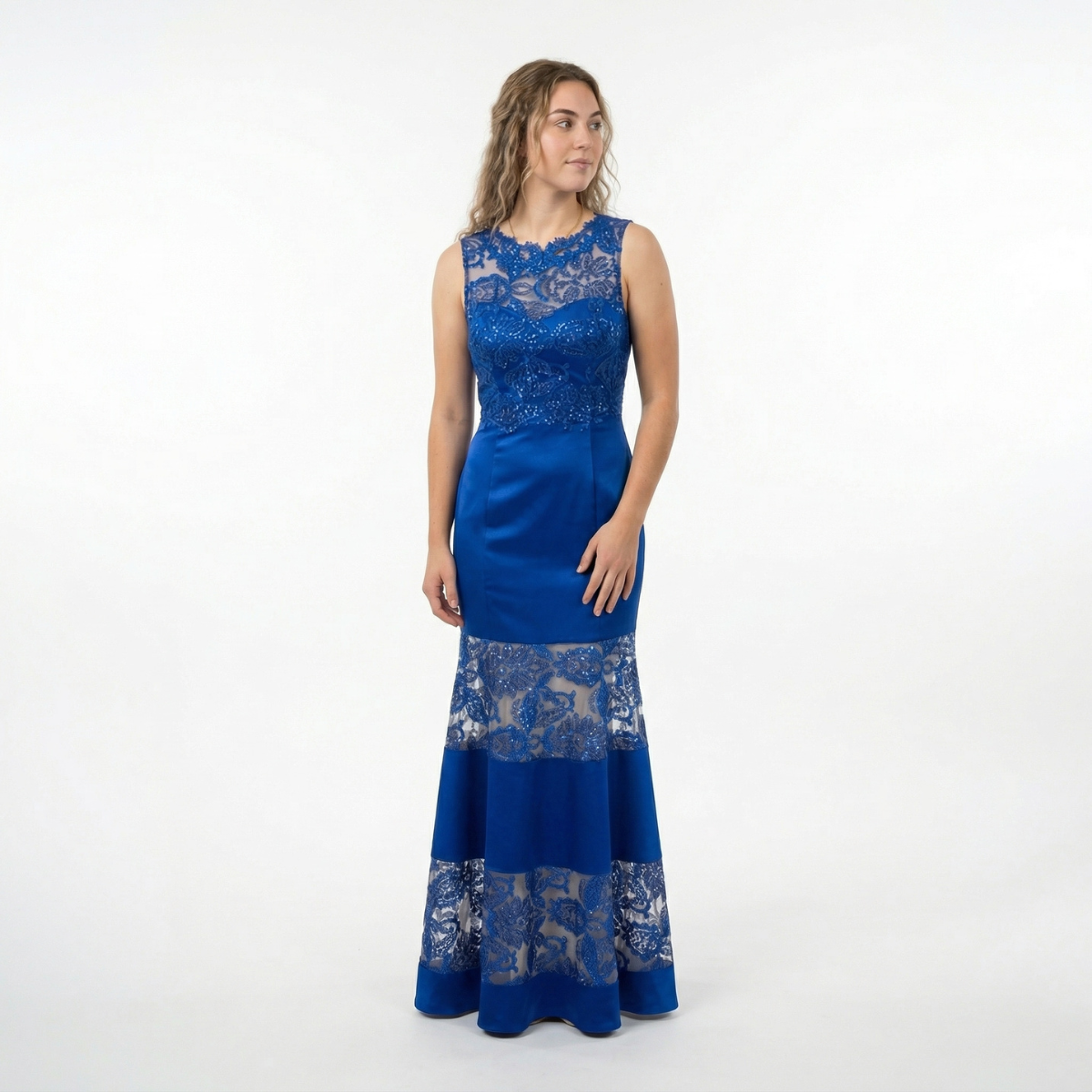 Royal Blue Haute Couture Gown Dress