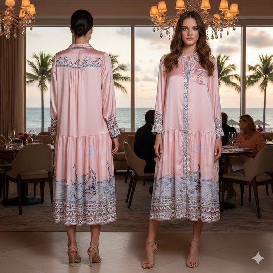 ZIMMERMANN Peach Dress Silk