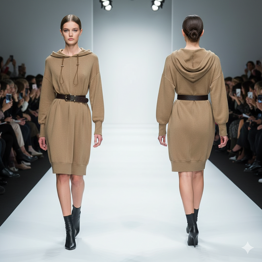 OVERID Beige Cashmere Dress