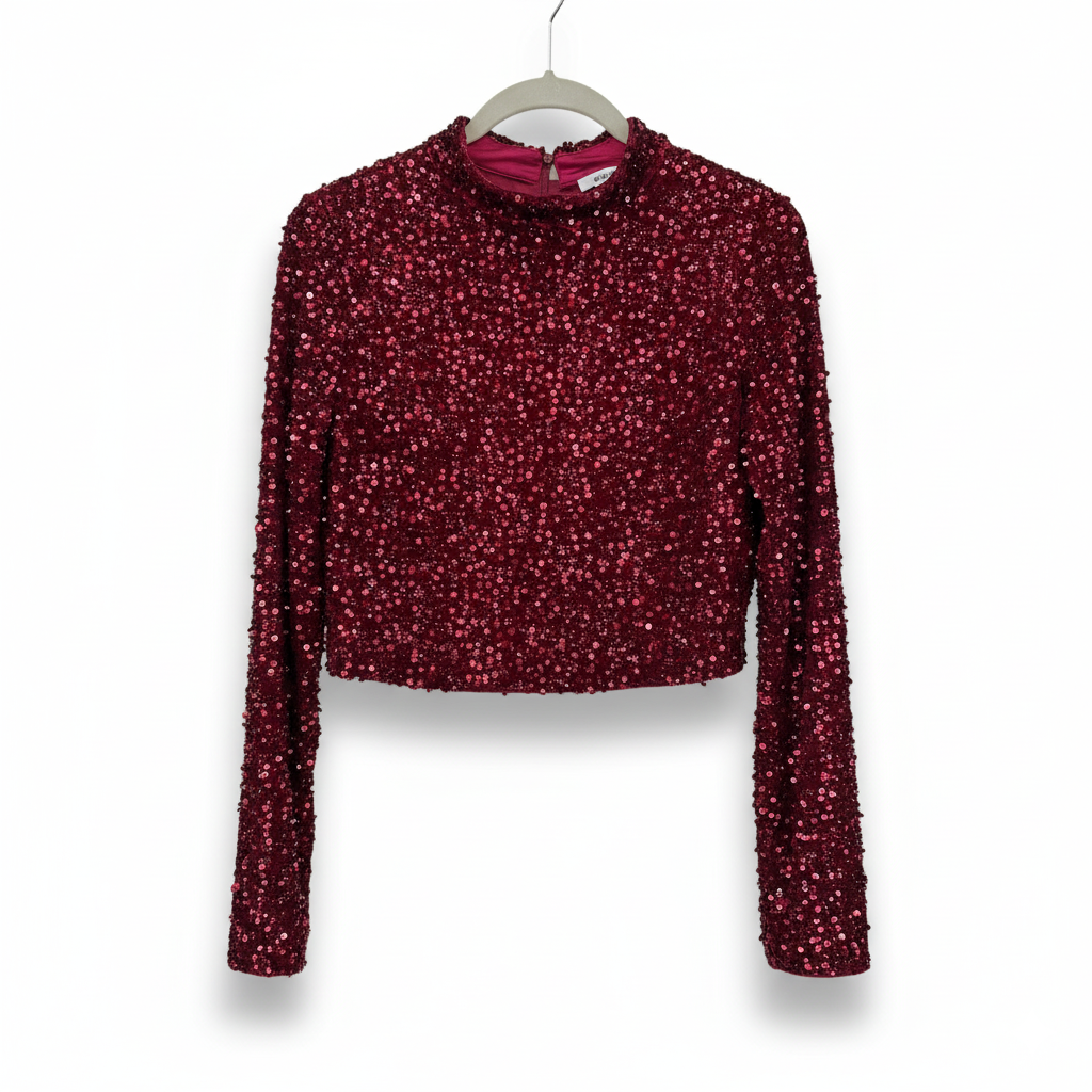 Glamorous Wine Sequin Set