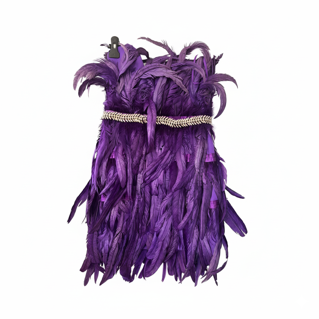 MA Feather Purple Mini Dress