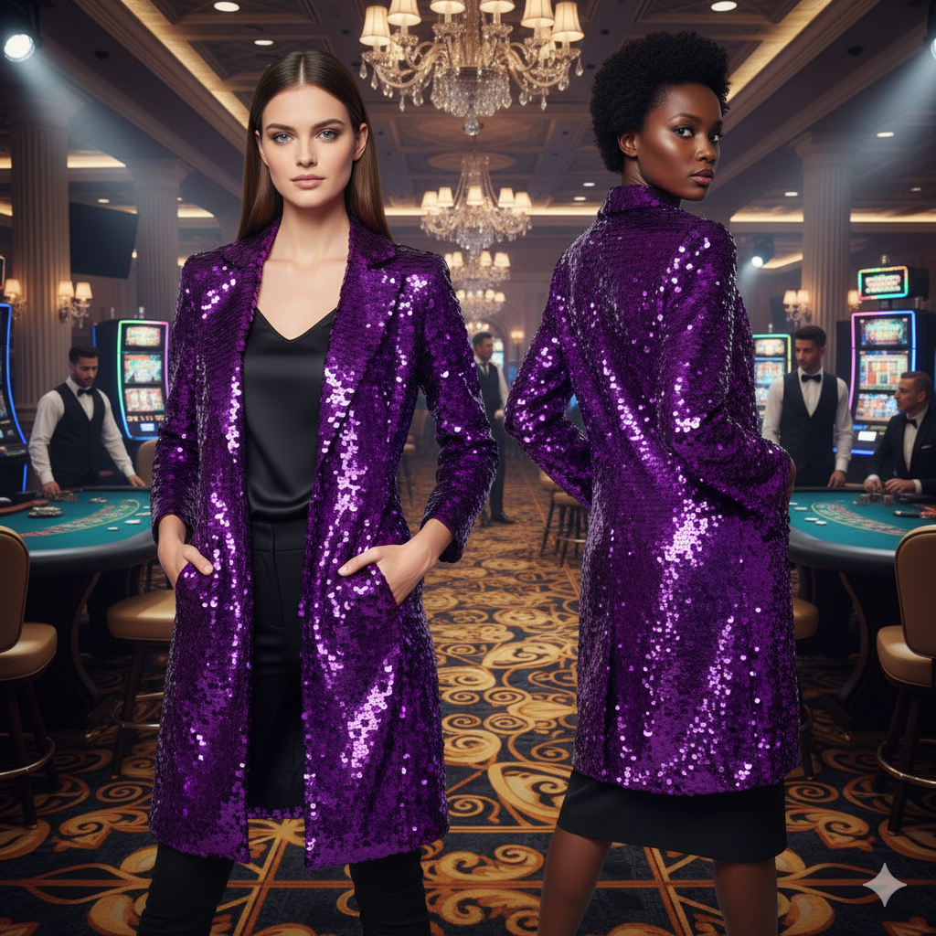 Purple Sequence Coat