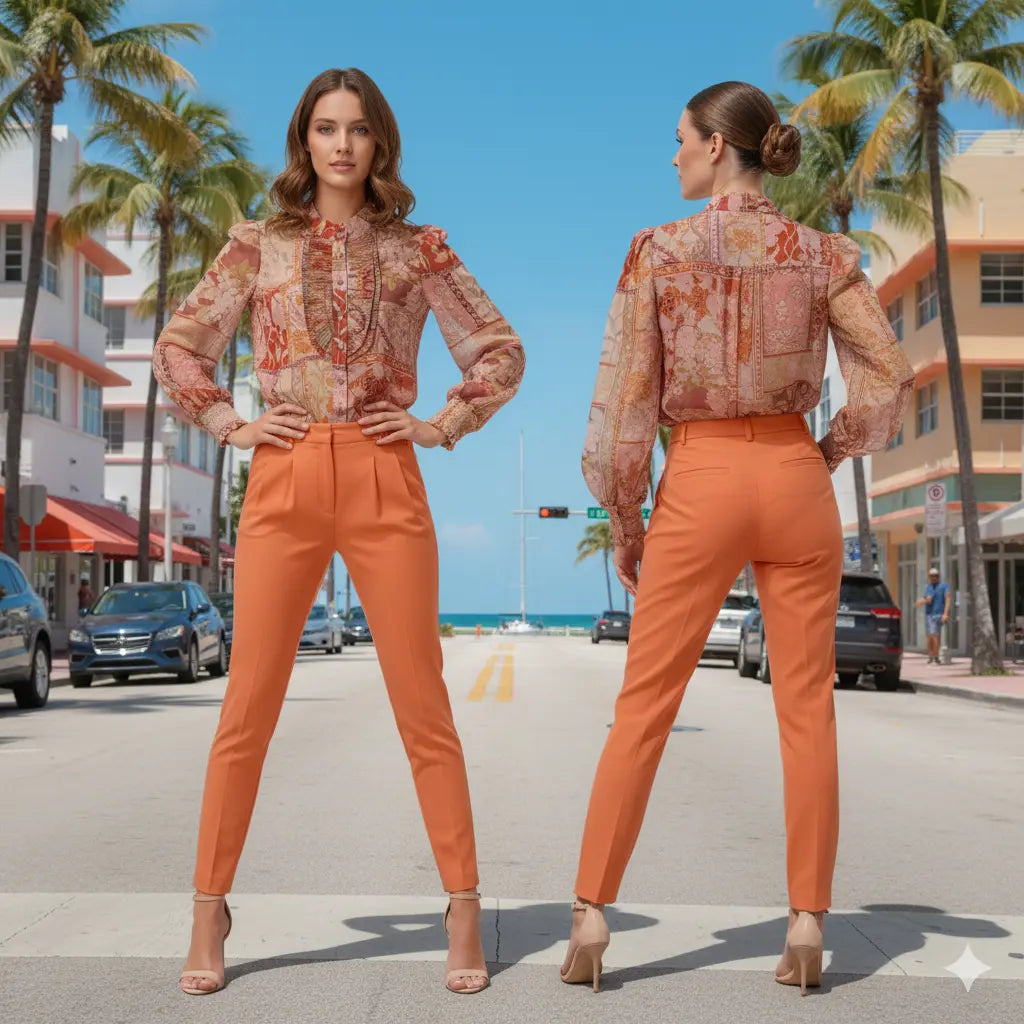 Top Oranges Colours Marcella Acosta Couture Collection