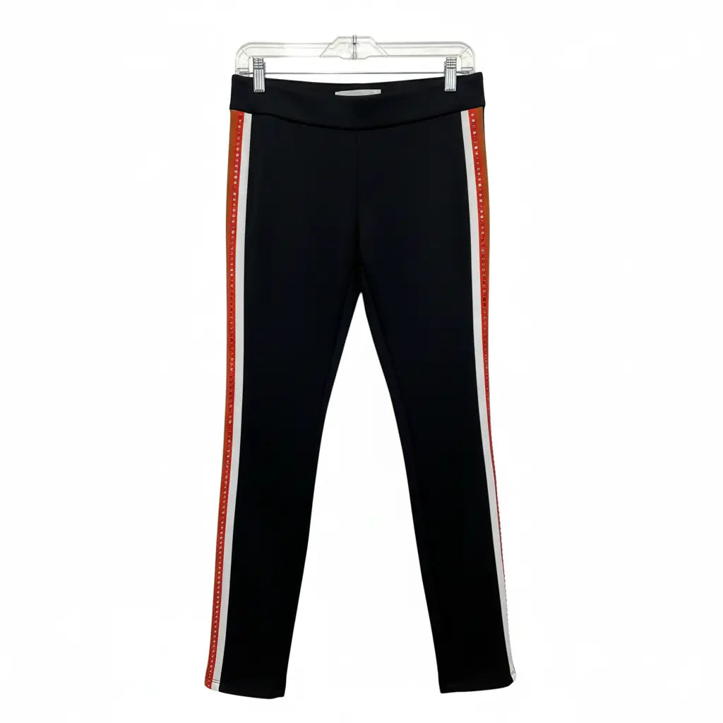 Stretch Black Leggings With Stripes Marcella Acosta Couture Collection