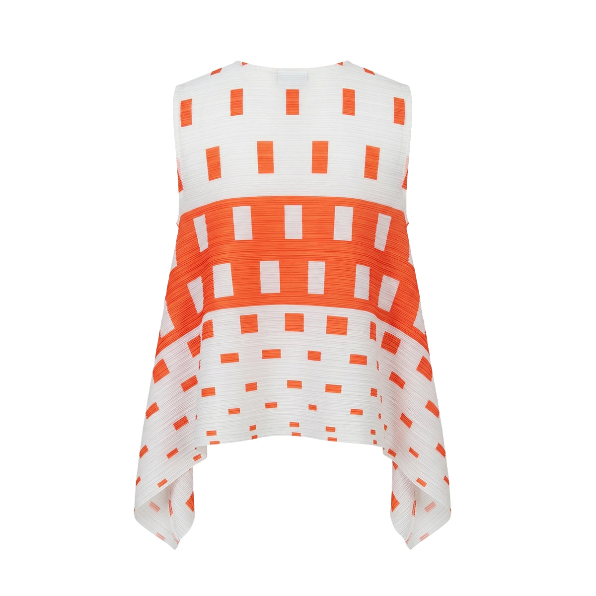 Orange and White Top with Skirt and Fringes