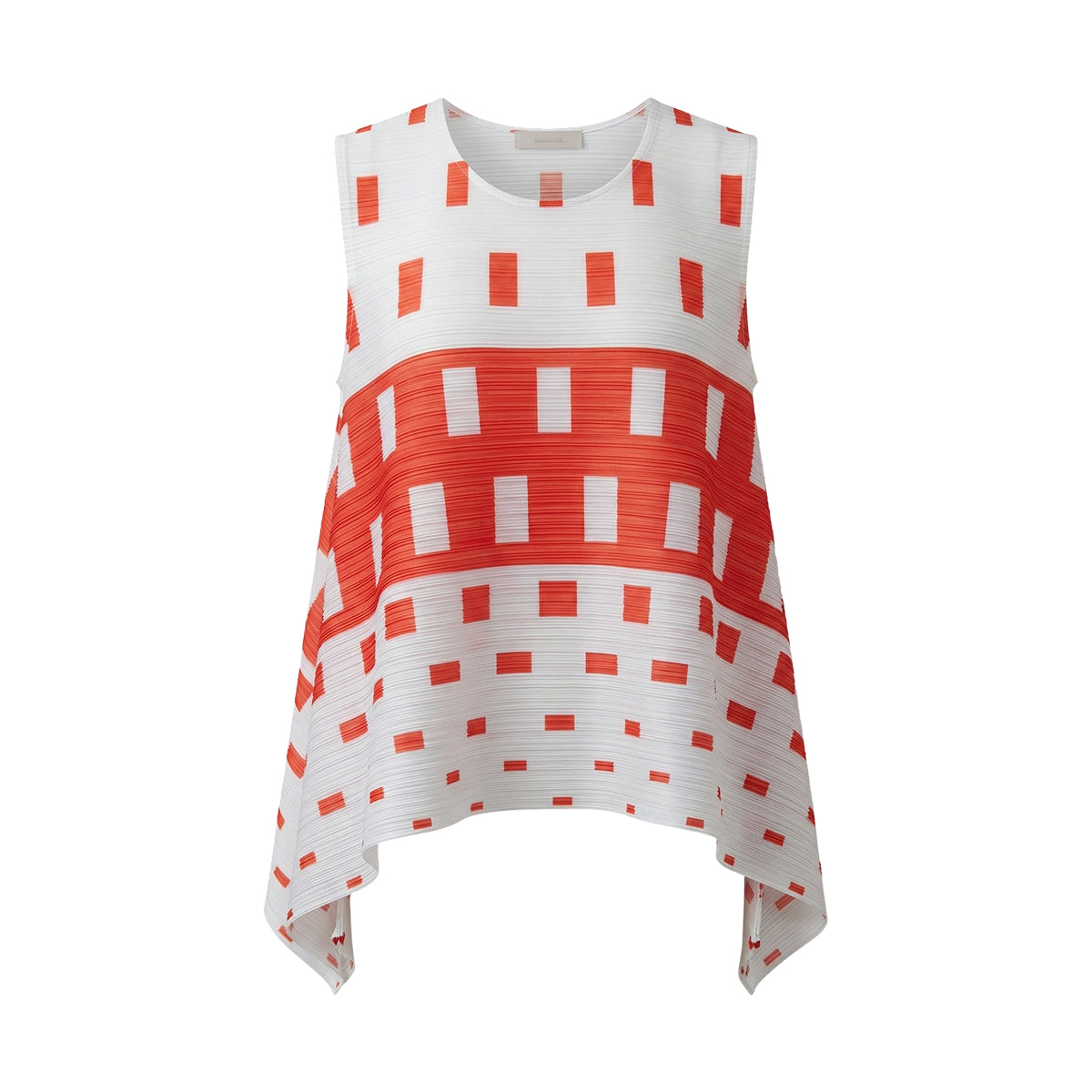 Orange and White Top with Skirt and Fringes