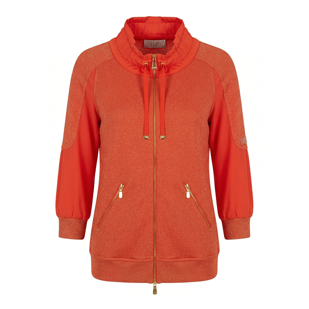 Orange Jacket Top and Silk Pants