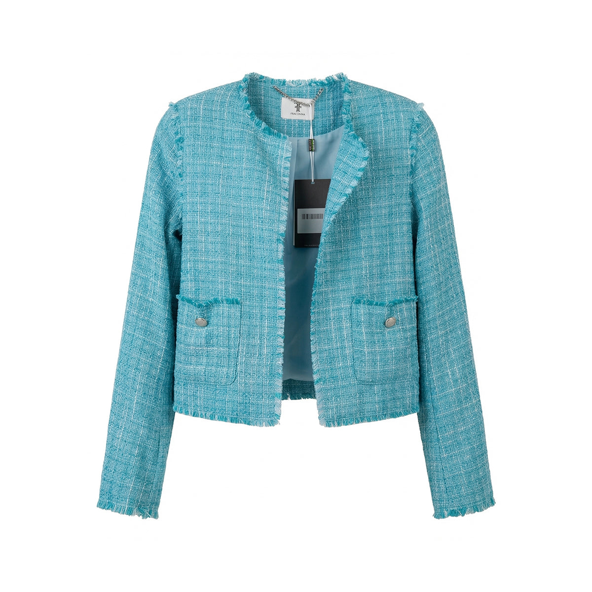 Blue Jacket Shell & Silk Shorts Set
