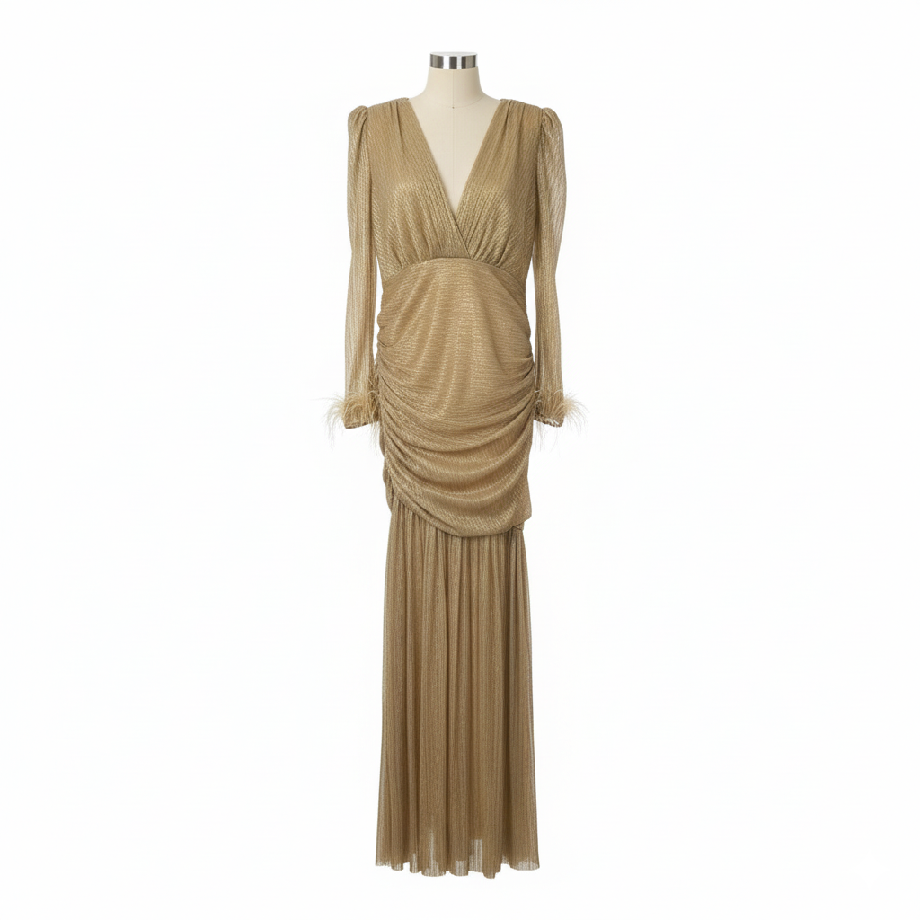 K Long Gold Dress