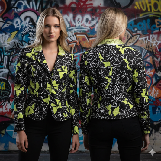 Maggio 22 Light Green and Black Jacket