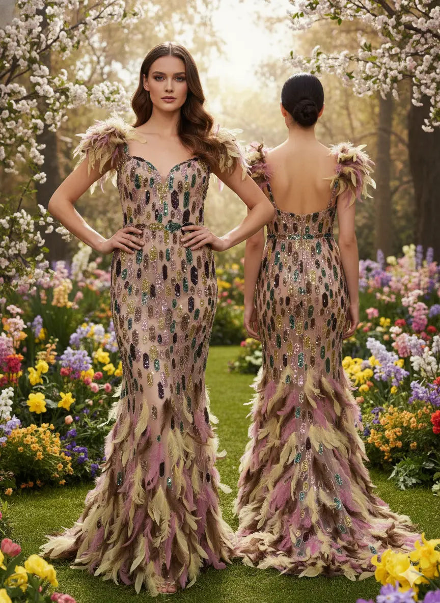 Long Gown Leathers Hand-Made Marcella Acosta Couture Collection