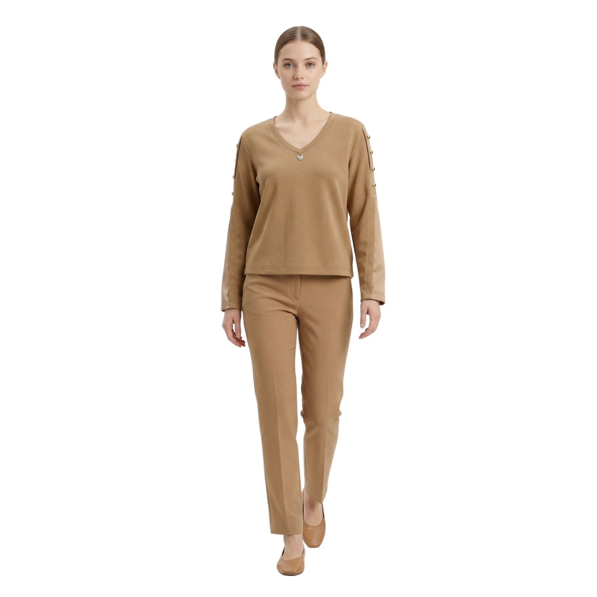 Beige Sweater Buttons