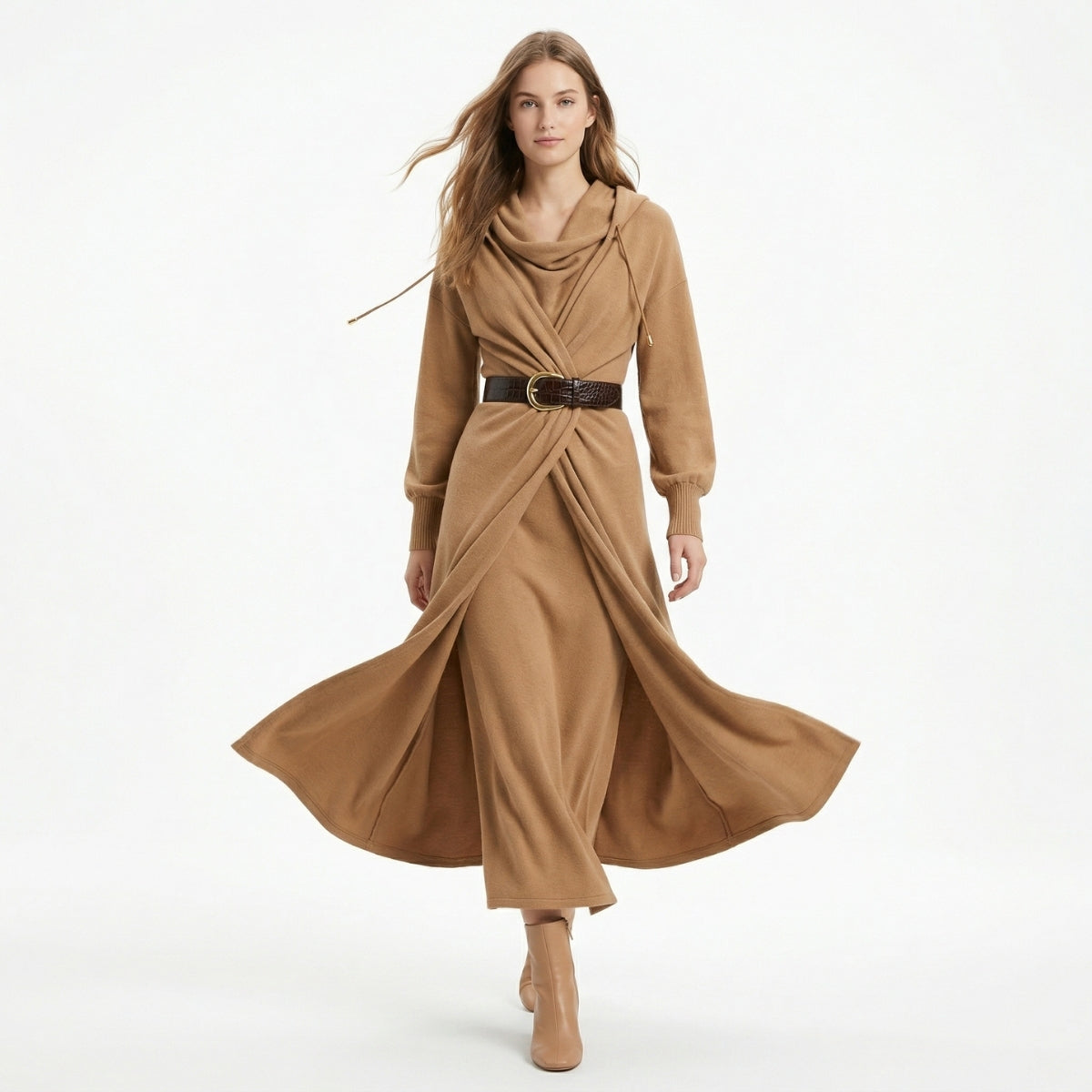Beige Cashmere Dress