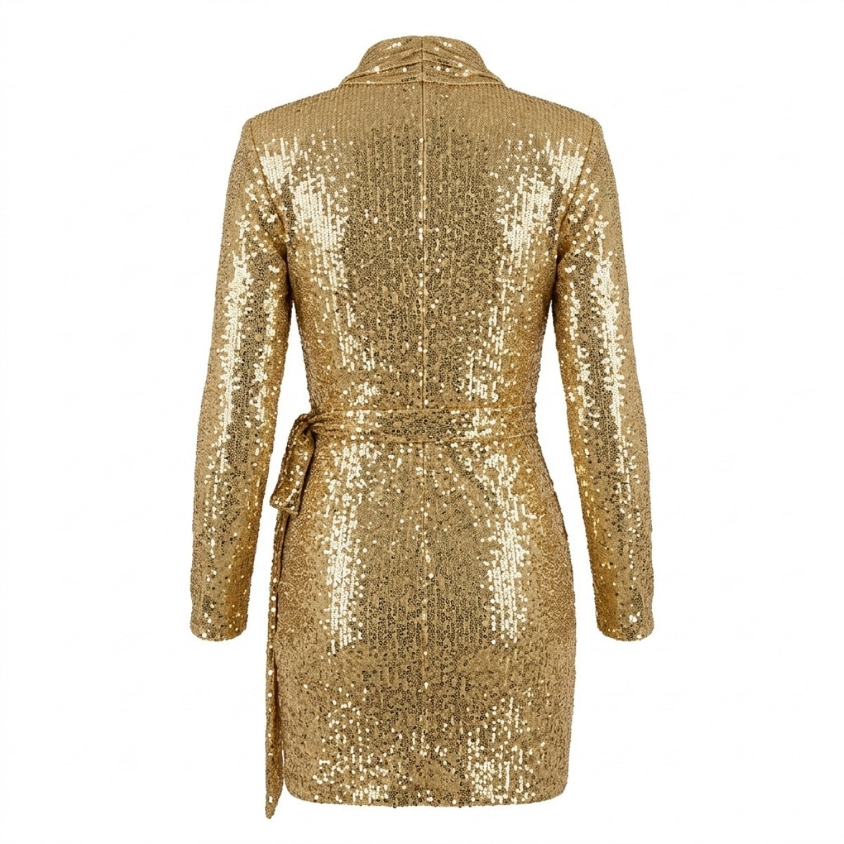 Golden Sequins Dress Stretch Size S, M, L