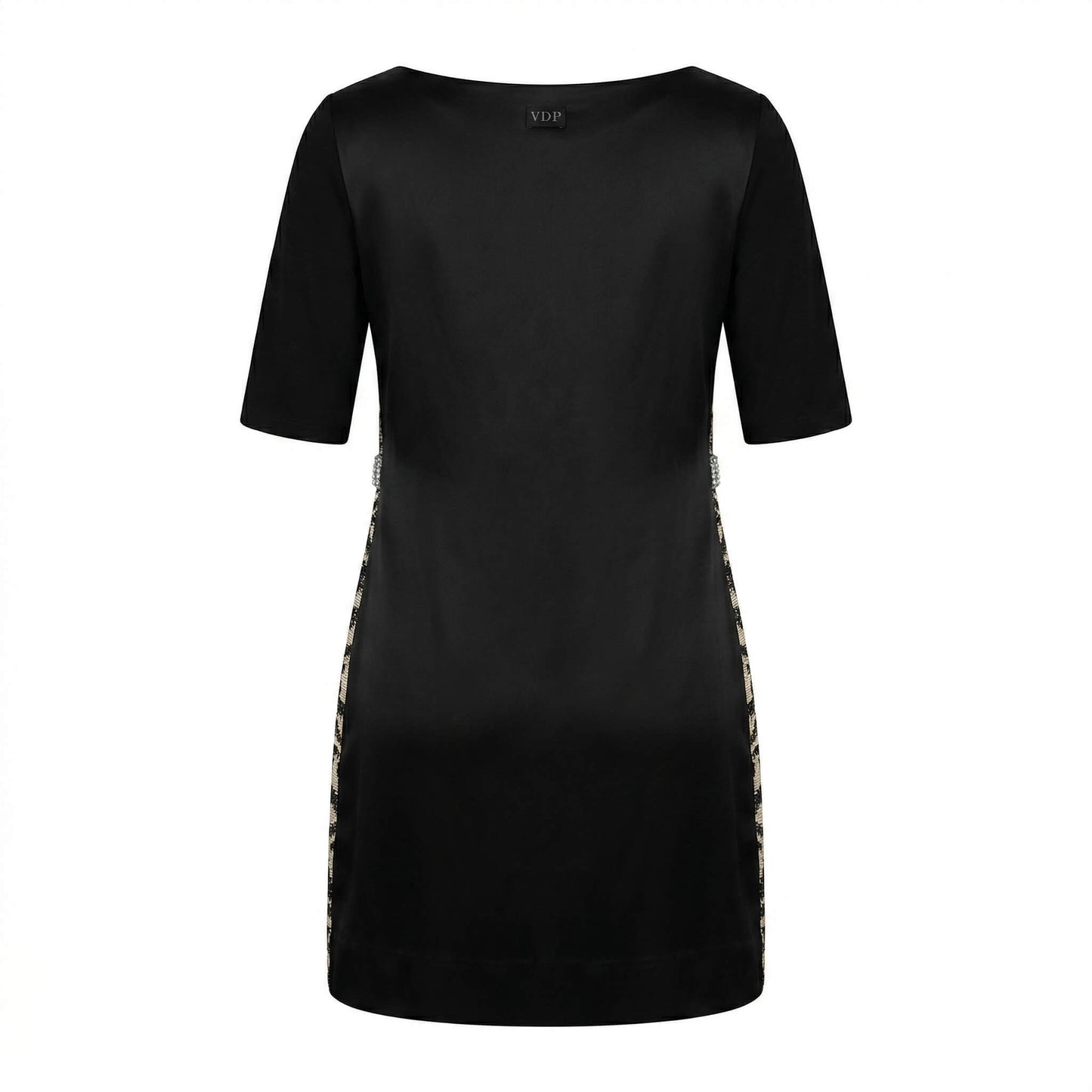 Silk Black and Beige Dress