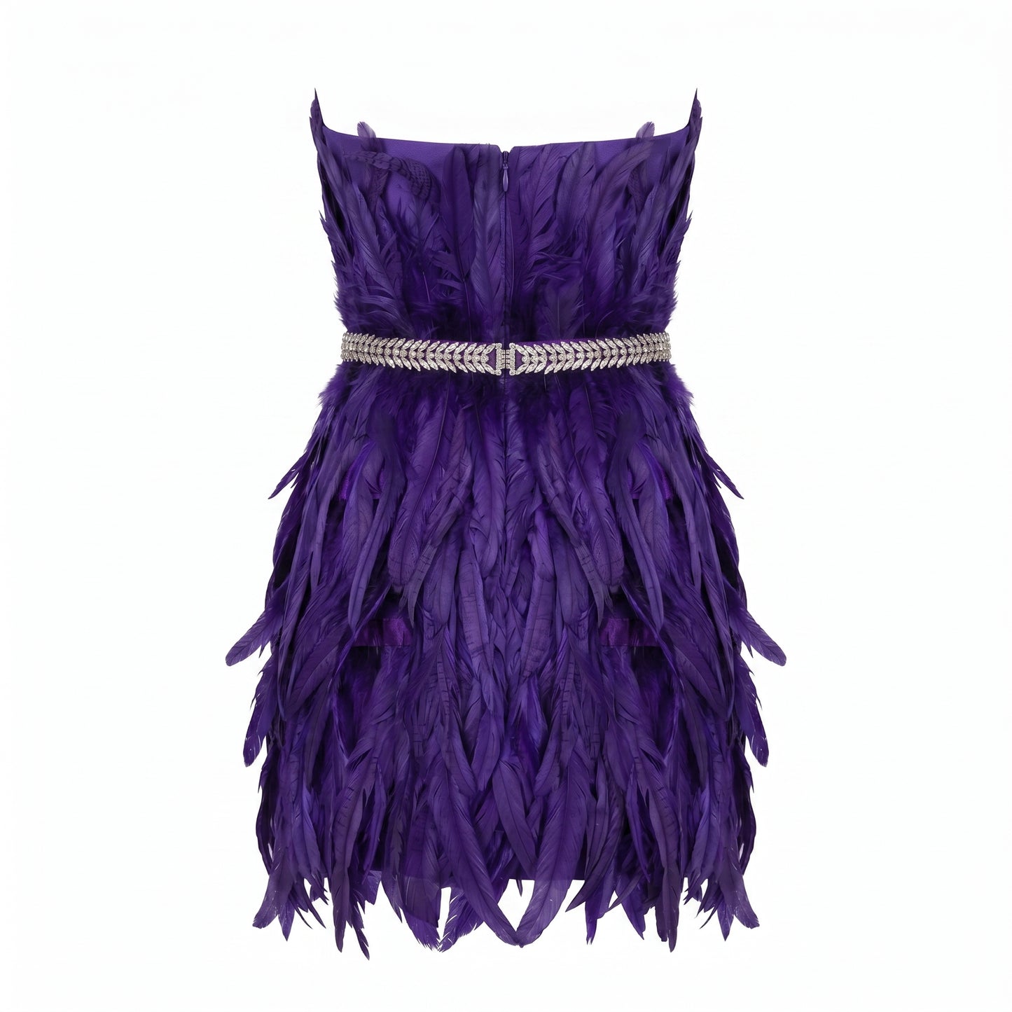 Feather Purple Mini Dress