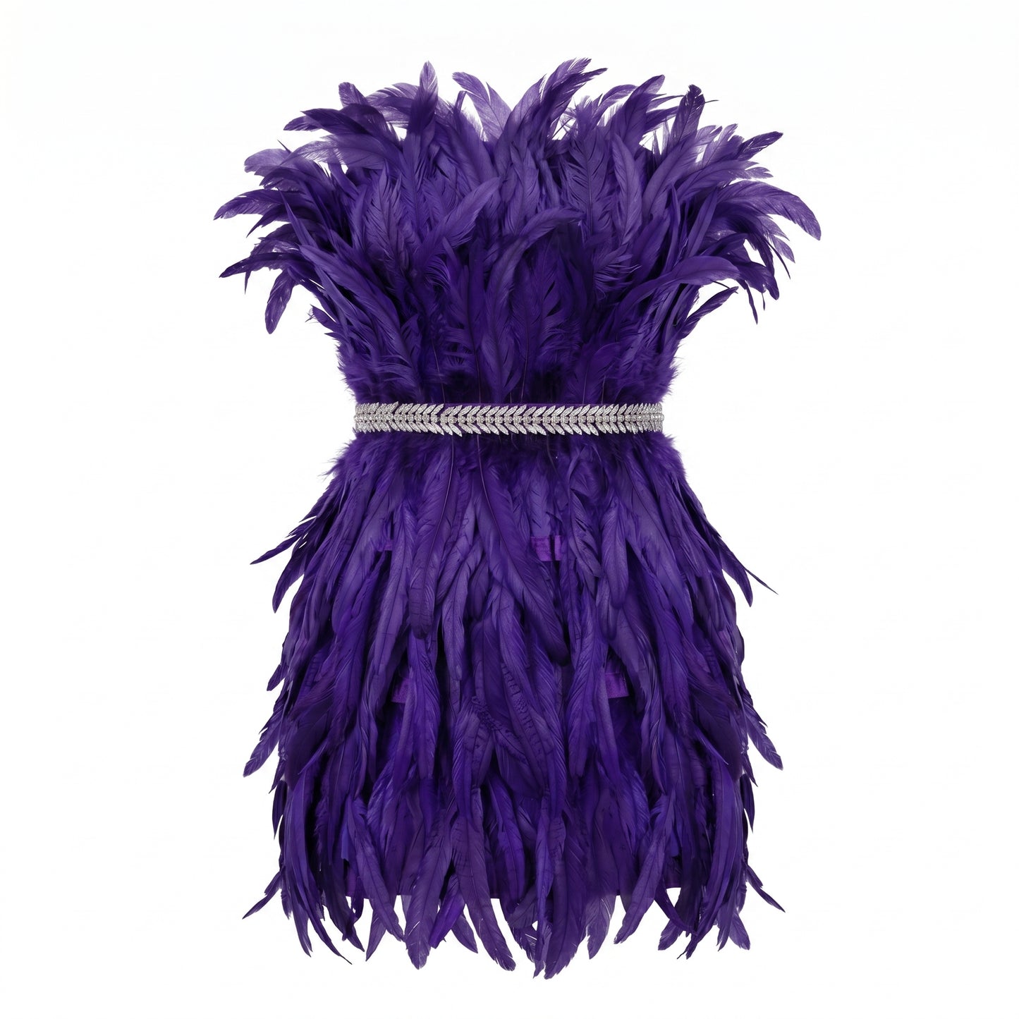 Feather Purple Mini Dress