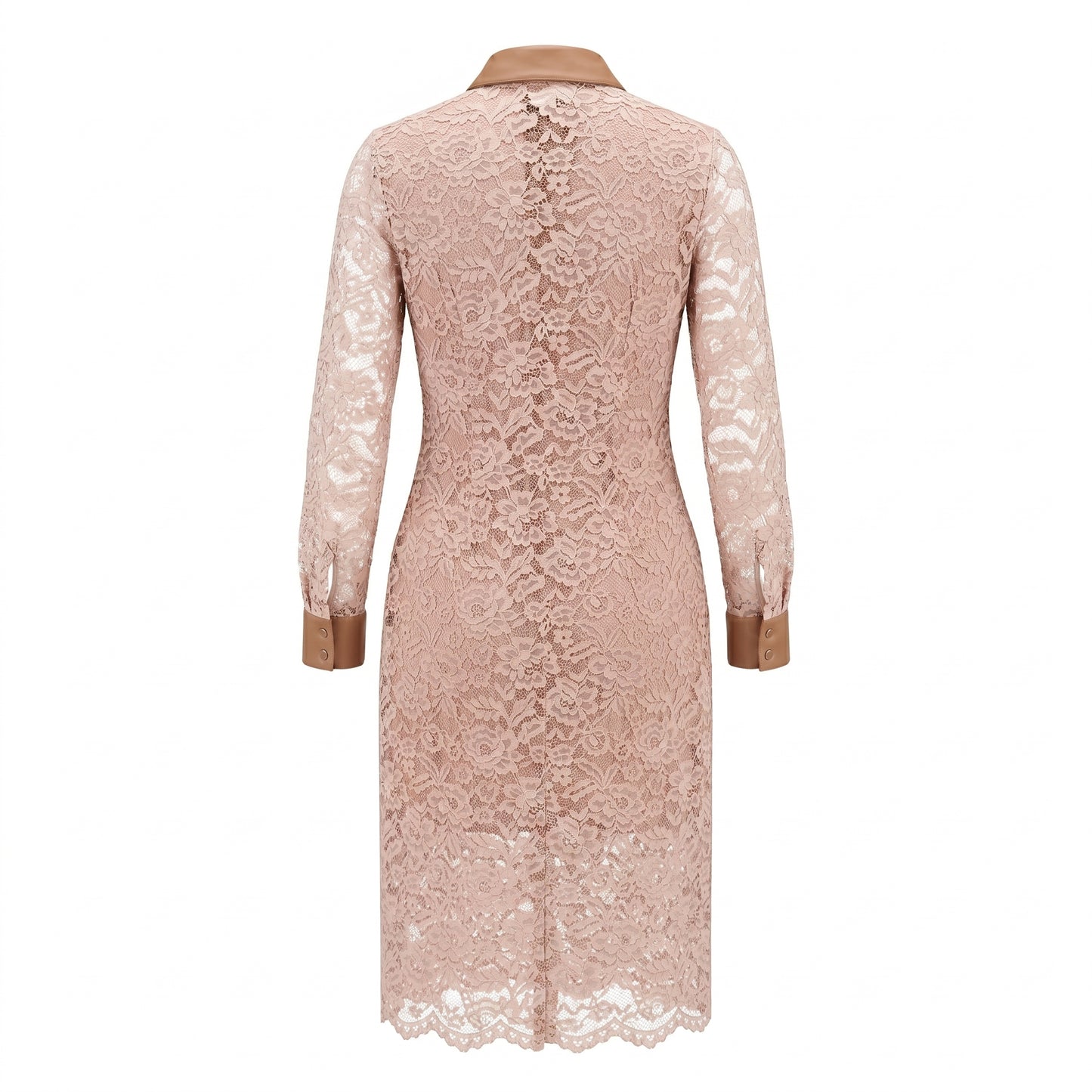 Lace Beige and Faux Leather