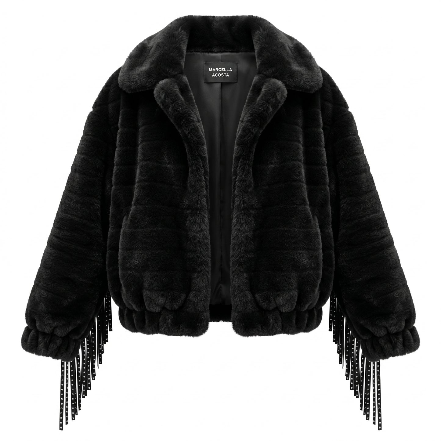Faux Fox Fur Black Jacket