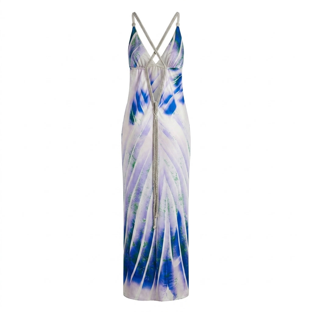 Silk Blue Long Dress