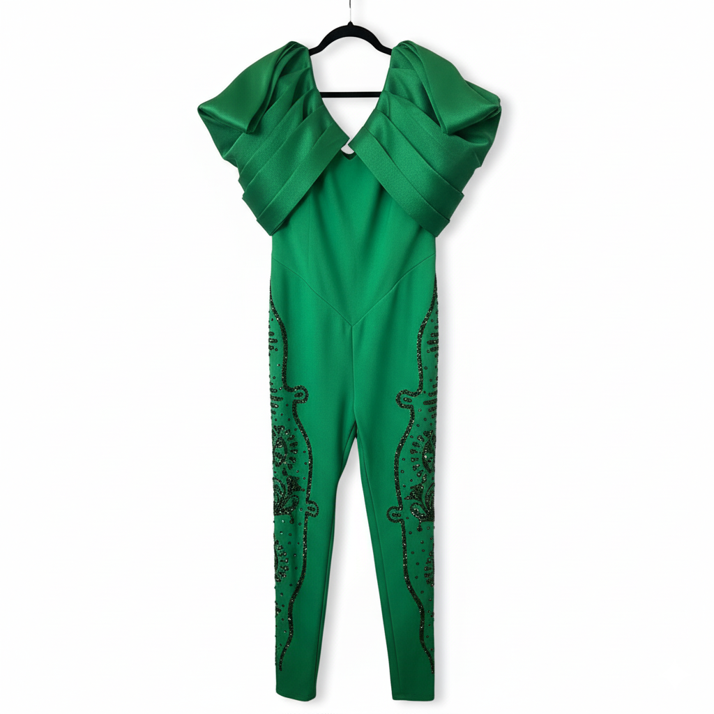 Green Spandex Jumpsuit All Year