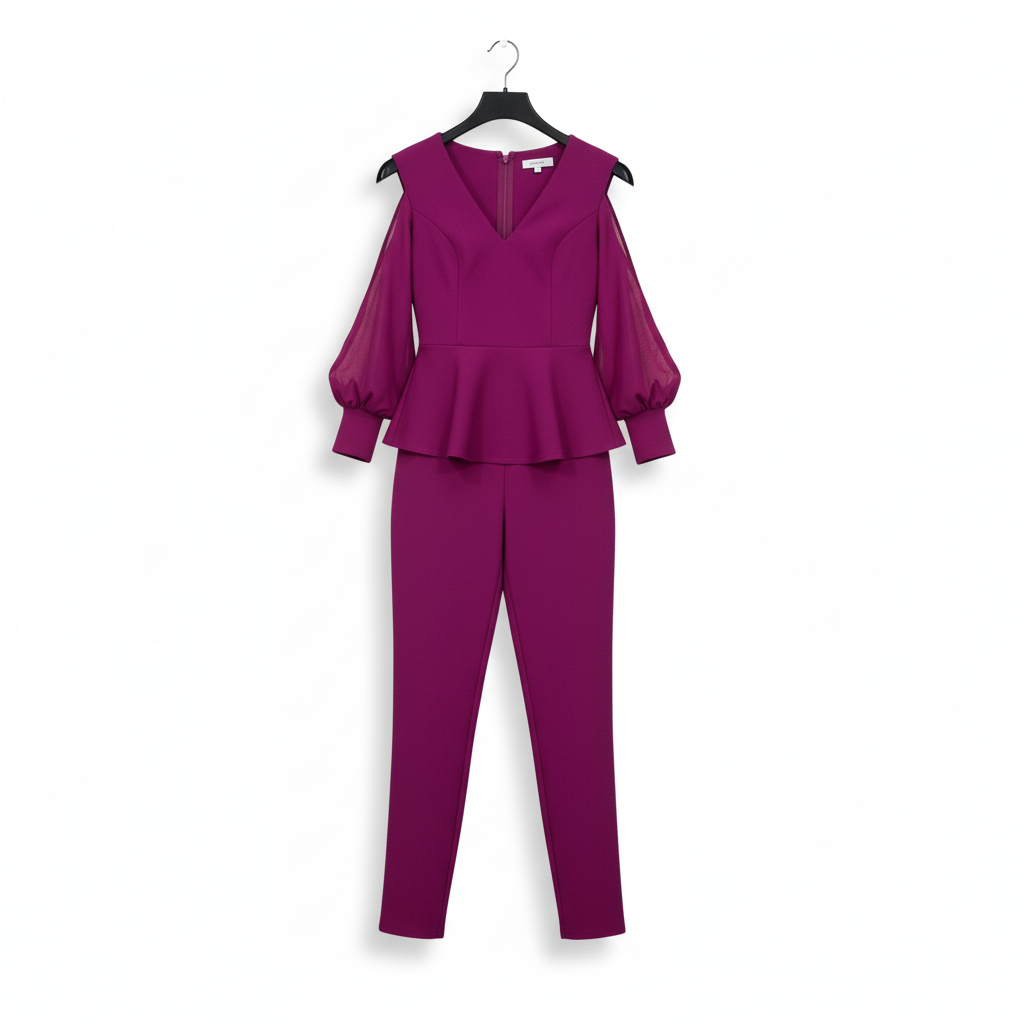 Marcella Acosta Purple Jumpsuit Haute Couture