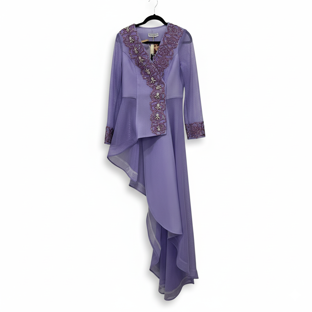 SOFIA SENNA Purple Blazer Long Dress