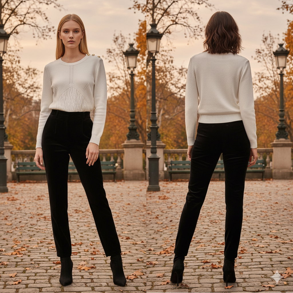 Celine White Sweater.