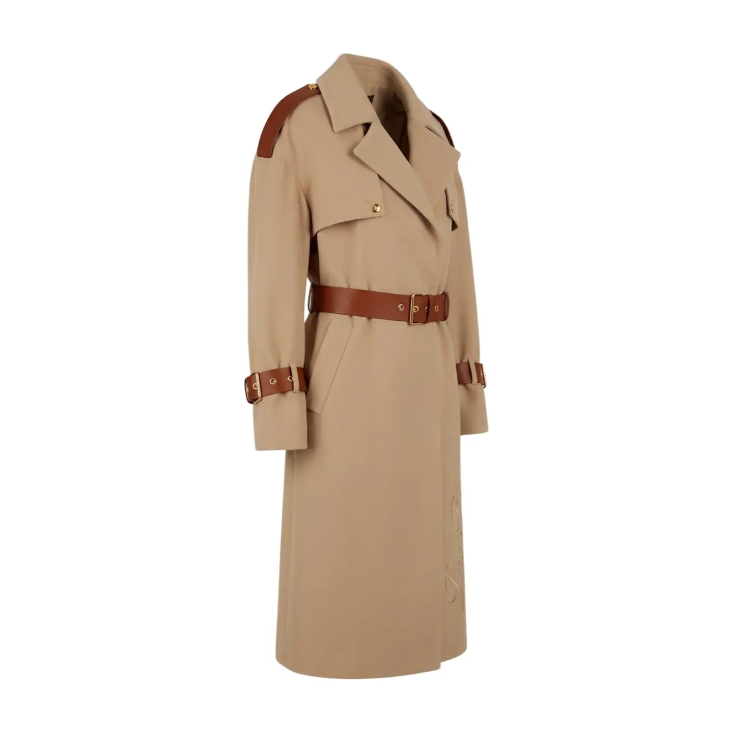 3/4 Cashmere Beige Oversize Jacket Marcella Acosta Couture Collection
